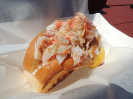 My first lobster roll! And my first time eating lobster, period.